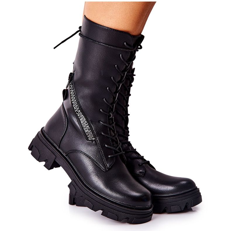 Fekete csizma Glany Sergio Leone TR747 Black