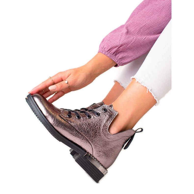 W. Potocki Divatos csizma kivágott Potockival rózsaszín