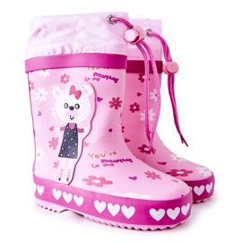 Gyermek rózsaszín gumi galushes Zinstina's Bear Gyermek rózsaszín gumi galushes Zinstina's Bear