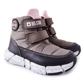 Gyermek hócsizma Memory Foam Big Star II374071 Szare fekete szürke Gyermek hócsizma Memory Foam Big Star II374071 Szare fekete szürke