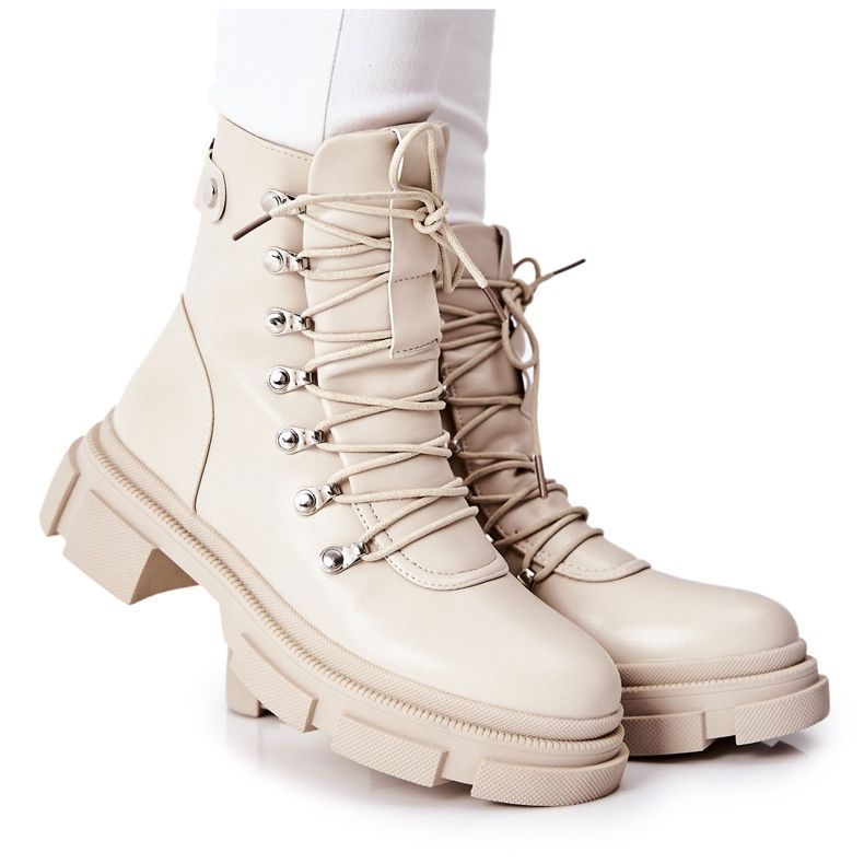 FI1 Női meleg csizma Trappers Beige Perfect bézs FI1 Női meleg csizma Trappers Beige Perfect bézs