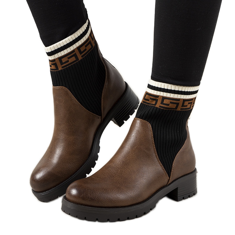 Barna csizma zokni felső Tamez fekete Barna csizma zokni felső Tamez fekete