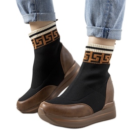 Wanda barna ék cipők fekete Wanda barna ék cipők fekete