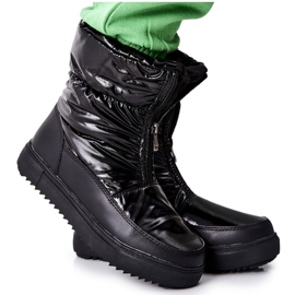 S.Barski Női fekete Monile meleg hócsizma