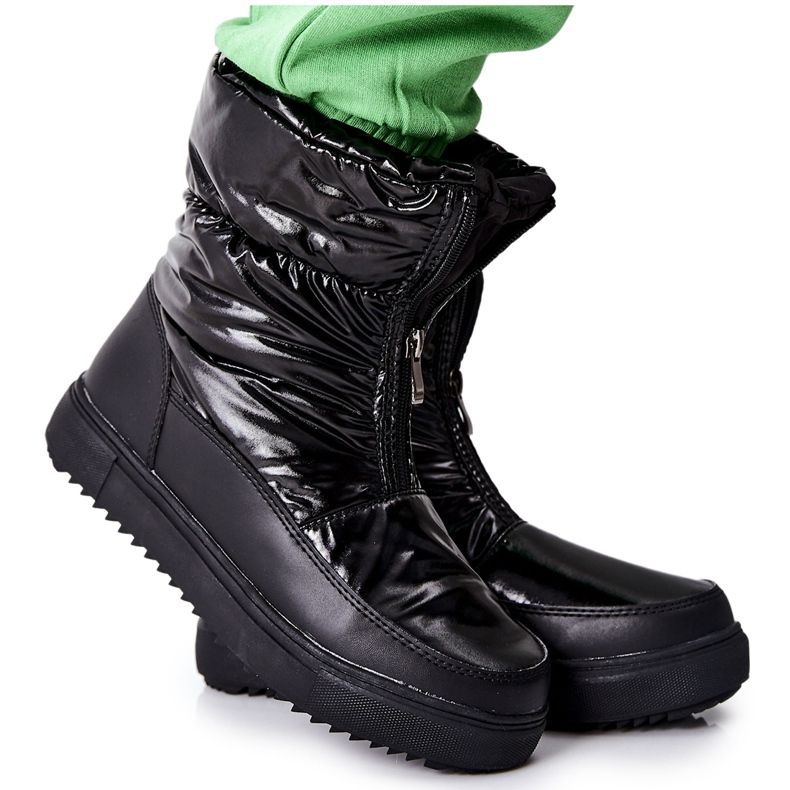 S.Barski Női fekete Monile meleg hócsizma