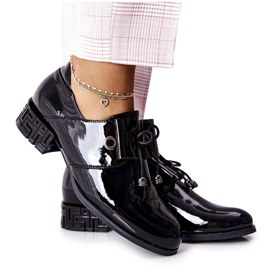 Lakkozott cipő Sergio Leone PB260 fekete