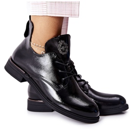 Lakkozott cipő Sergio Leone melegített PB262 fekete Lakkozott cipő Sergio Leone melegített PB262 fekete