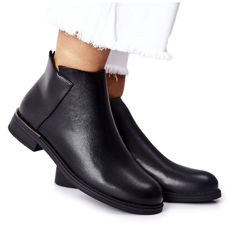 Lapos meleg csizma Sergio Leone BT511 fekete Lapos meleg csizma Sergio Leone BT511 fekete