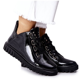 Lakkozott cipő Sergio Leone PB210 fekete