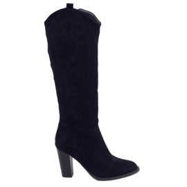 Klasszikus csizma az oszlopon fekete UK07P Black