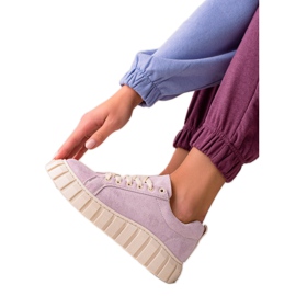 Sweet Shoes Velúr cipők a platformon ibolya Sweet Shoes Velúr cipők a platformon ibolya