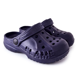 Flameshoes Gyermekotthon papucsok Navy Blue Crocs sötétkék