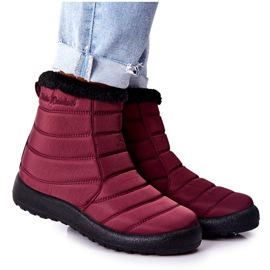 PE1 Női hőszigetelt hócsizma Burgundy Mezyss piros