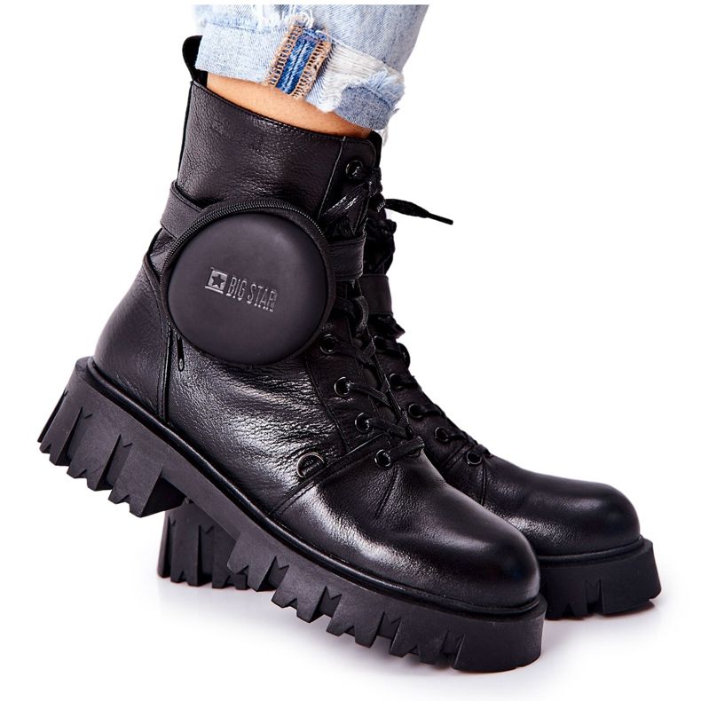 Bőr meleg dolgozók vese Big Star II274430 Fekete