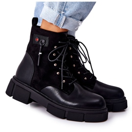 POTOCKI Bőrcsizma Dolgozók kötötték az utat! fekete