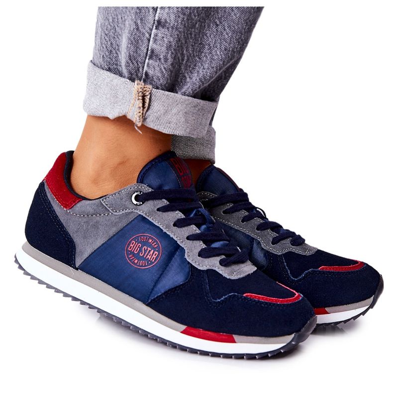 Sportcipő Big Star GG274A055 Navy-Red piros sötétkék szürke