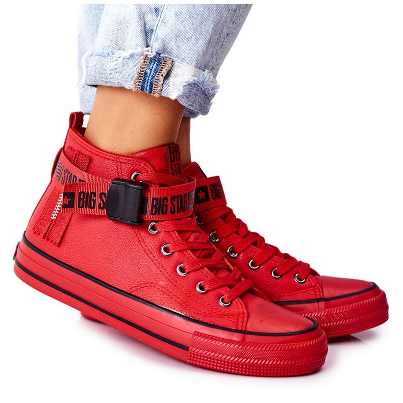 Magas szigetelésű cipők Big Star GG274028 Red piros