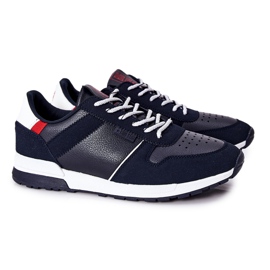 Férfi sportcipők Memory Foam Big Star Navy Blue II174083 kék Férfi sportcipők Memory Foam Big Star Navy Blue II174083 kék