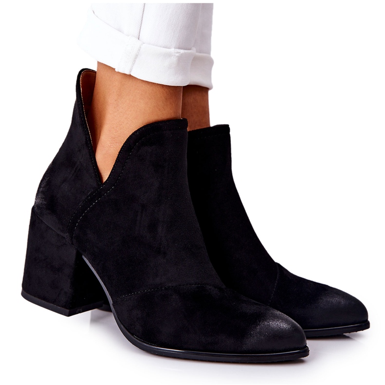 POTOCKI Klasszikus csizma fekete Veriane cipzárral