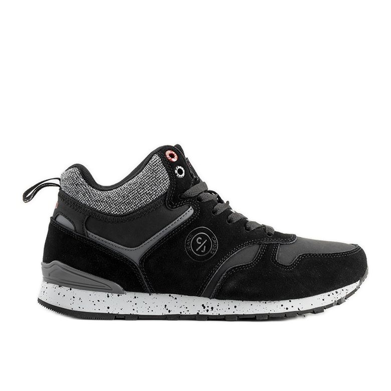 Férfi fekete cipők Cross Jeans Merle szürke