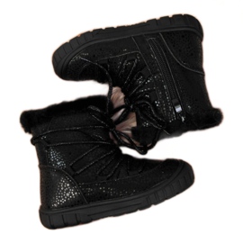 Szigetelt csizma Jr EVE325A fekete fehér Szigetelt csizma Jr EVE325A fekete fehér