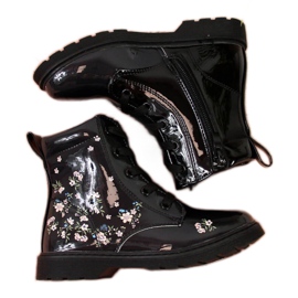 Fekete csizma lányok szigetelt Jr EVE326 fehér Fekete csizma lányok szigetelt Jr EVE326 fehér