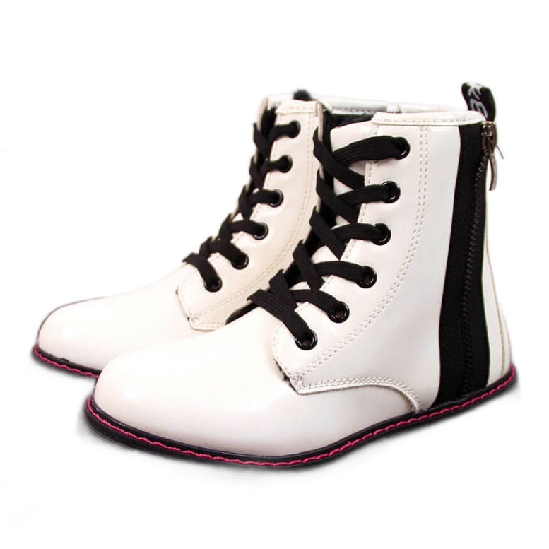 Szigetelt lakkozott csizma Jr EVE327B fehér