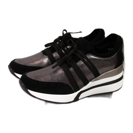 Bőr cipő ék T.Sokolski W SCA139 ezüst fekete