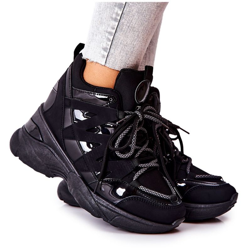 Sport Fekete Hesane Wedge cipő