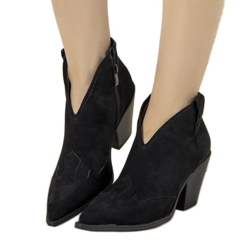 Fekete női fanette cowboy csizma