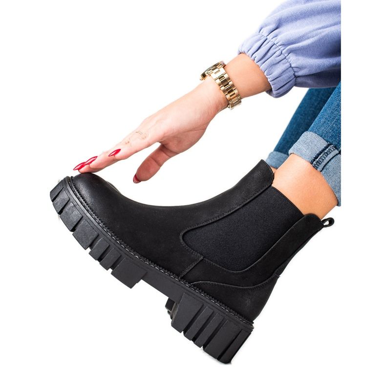 Eco bőrből készült Chelsea csizma Sergio Leone-tól fekete