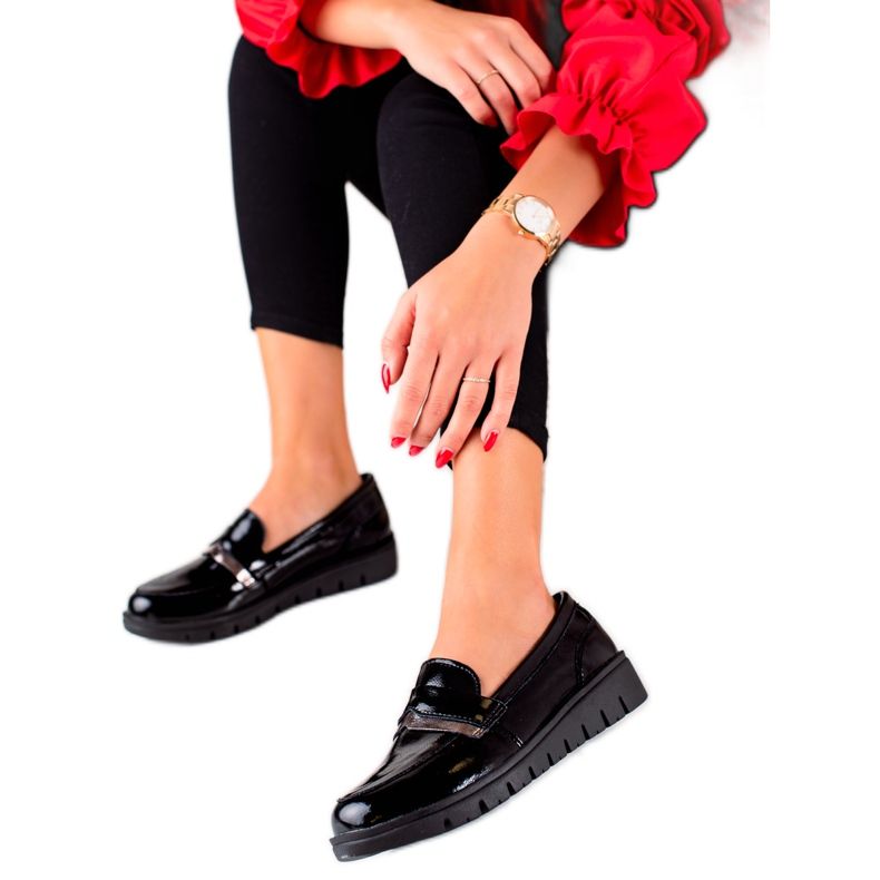 Filippo Kényelmes bőr cipő fekete