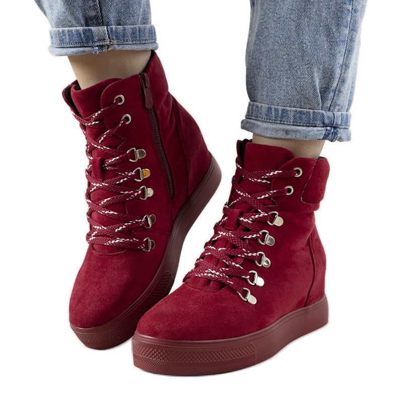 Carmona téli cipők bordó