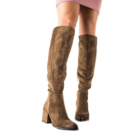 VINCEZA Sylowe Suede csizma barna
