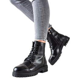 Super Me Klasszikus bakancsfogók Eco bőrből fekete