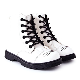 Meleg csizma dolgozók a cipzáron Fehér Mousie