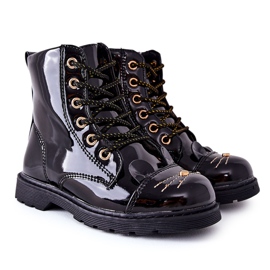 PE1 Fekete Mousie meleg csizma dolgozók a cipzáron