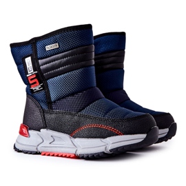 PJ2 Gyermek meleg, magas hócsizma Navy Blue Leoth sötétkék