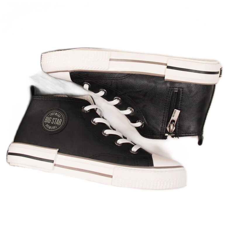 Cipők ekológikus bőrből Big Star Jr II374003 fekete