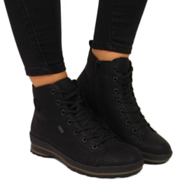 Rieker W Z2400 fekete kényelmes túracipő Rieker W Z2400 fekete kényelmes túracipő