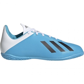 Futballcipő adidas X 19.4 In Jr F35352 kék -fehér sokszínű