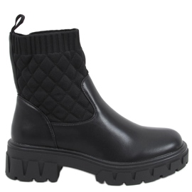 Csizma steppelt felső Elin Black fekete