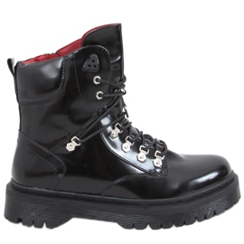 Kari fekete fűzős csizma Kari fekete fűzős csizma