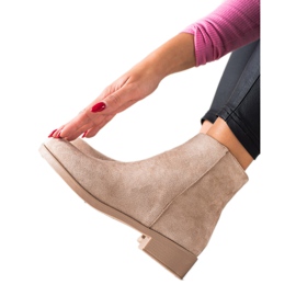 Mannika Klasszikus velúr csizma bézs