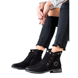 W. Potocki Velúr csizma Potocki díszekkel fekete