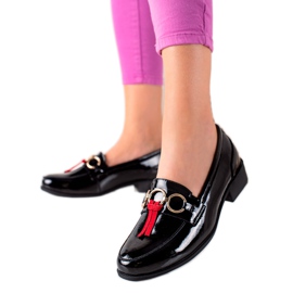 Filippo Lakkozott bőr cipő fekete