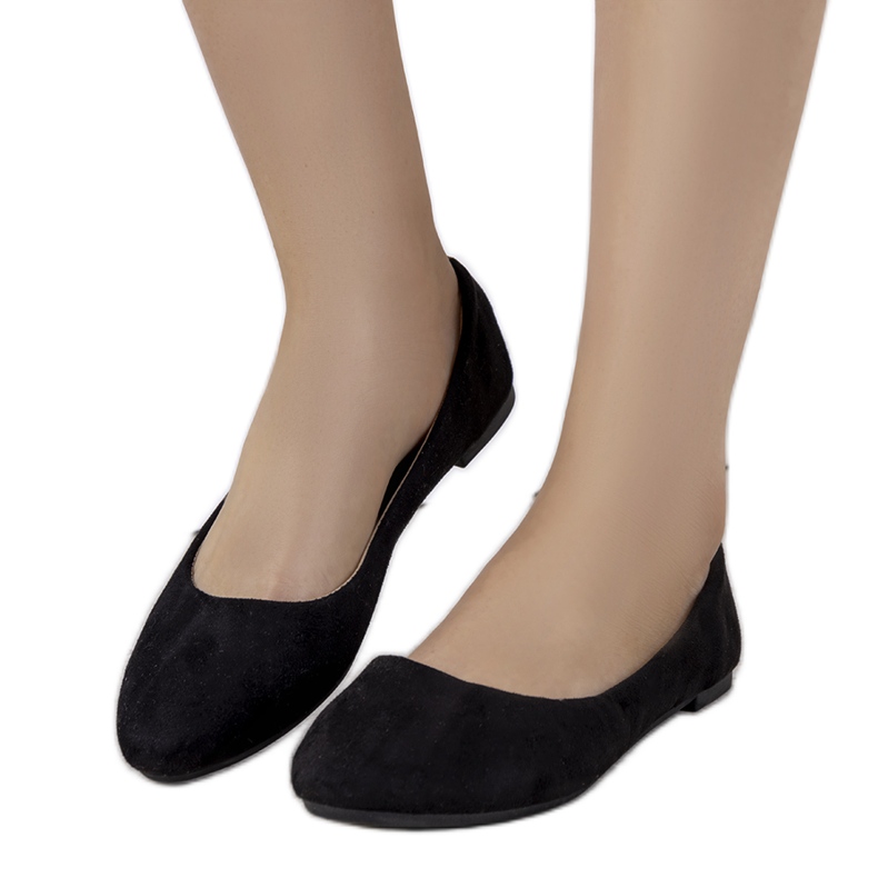 Julie fekete fényes balerinák nőknek