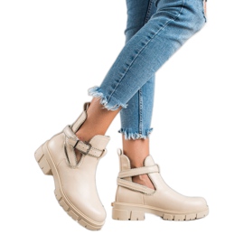 Bestelle Divat csúszós munkások bézs