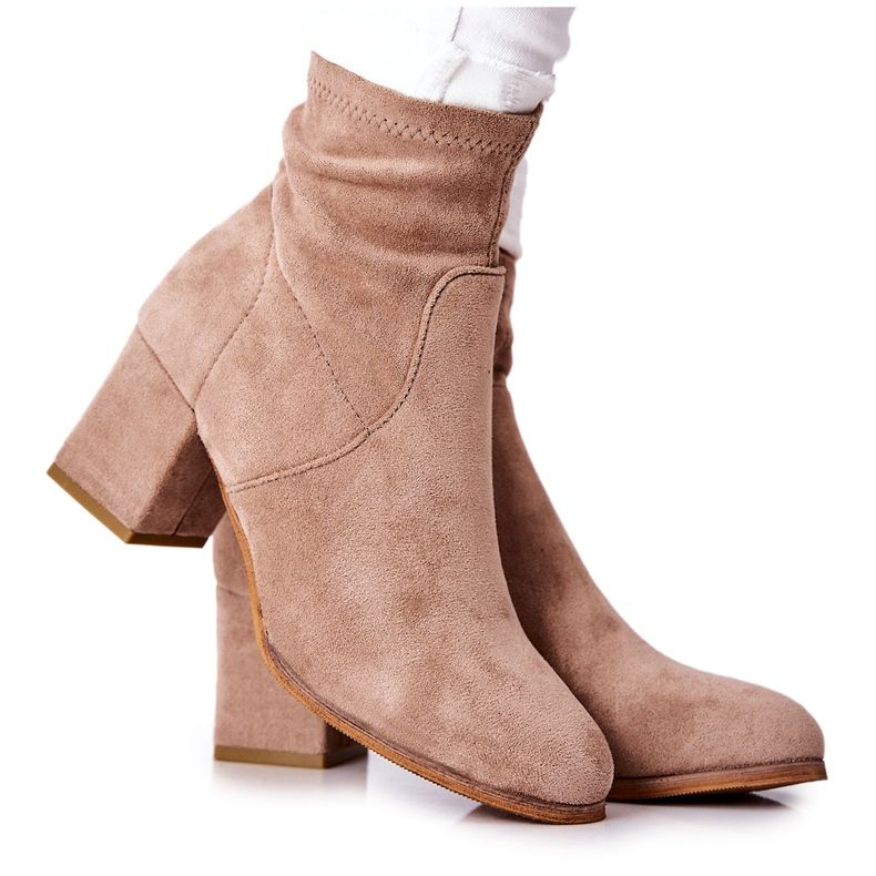 PE1 Női csizma Velúr Bézs Merducio khaki