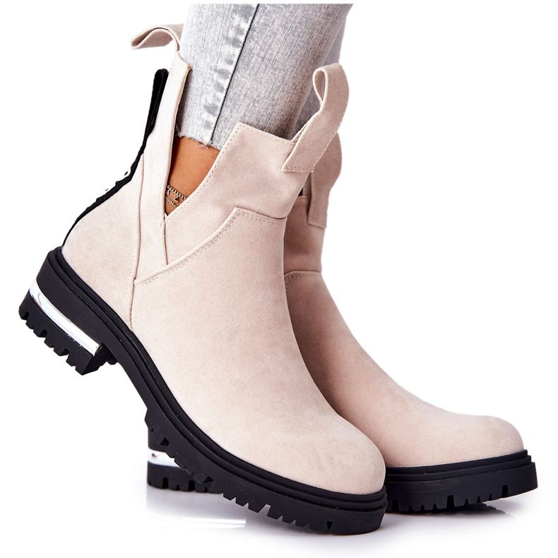 PS1 Meleg csizma Jodhpur csizma Cipzárral Beige My Way bézs